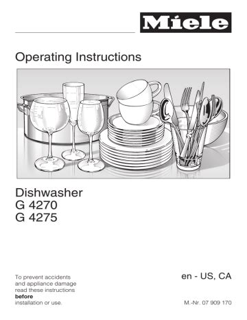 Miele G 4275 Manual pdf manual